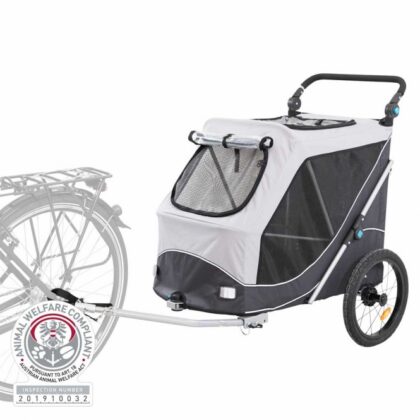 Trixie Fahrrad-Anhänger für Hunde - grau/schwarz