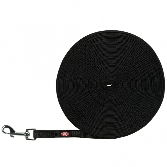 Trixie Schleppleine, gummiert - schwarz – Bild 4