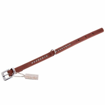 Karlie Buffalo Strass-Halsband - Braun 1-reihig