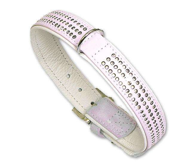Karlie VINTAGE Strass Halsband 3-reihig - Hellrosa – Bild 2