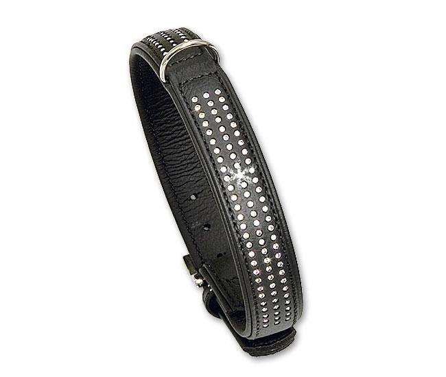 Karlie VINTAGE Strass Halsband 3-reihig - Schwarz – Bild 5