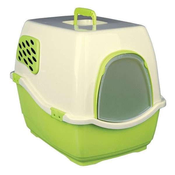 Trixie Katzentoilette Bill 1 F mit Haube und Filter - schwarz/creme – Bild 2