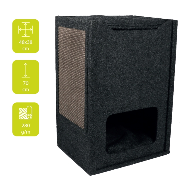 EBI Kratzbaum Comfort Cuby - Schwarz – Bild 2