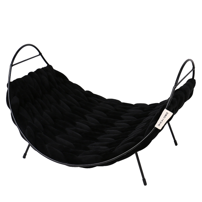 D&D Katzenbett Baily Fleece - schwarz