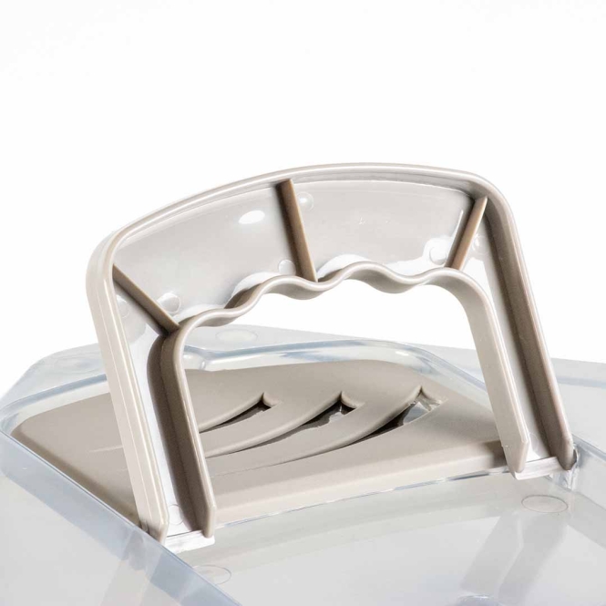 EBI Eck-Katzentoilette Prism M - transparent/grau – Bild 3