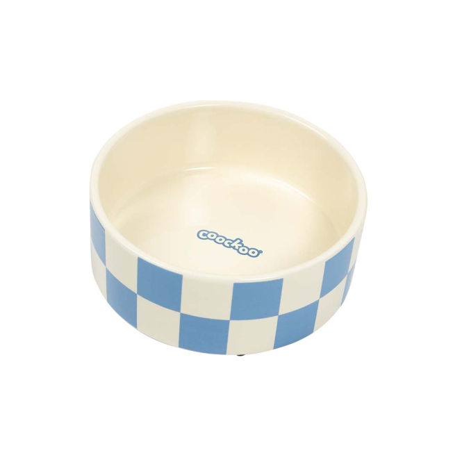 Coockoo Futternapf Checkmate! - blau/weiß