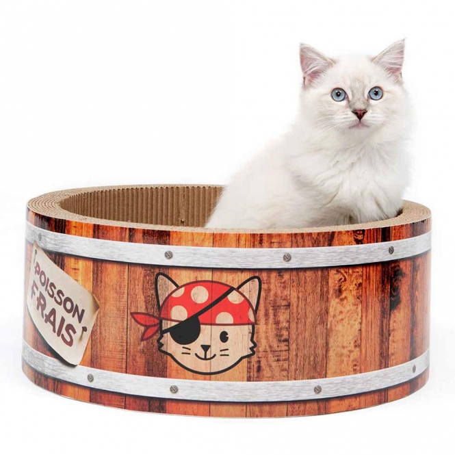 CATIT Play Pirates Kratzer in Fass-Form – Bild 2