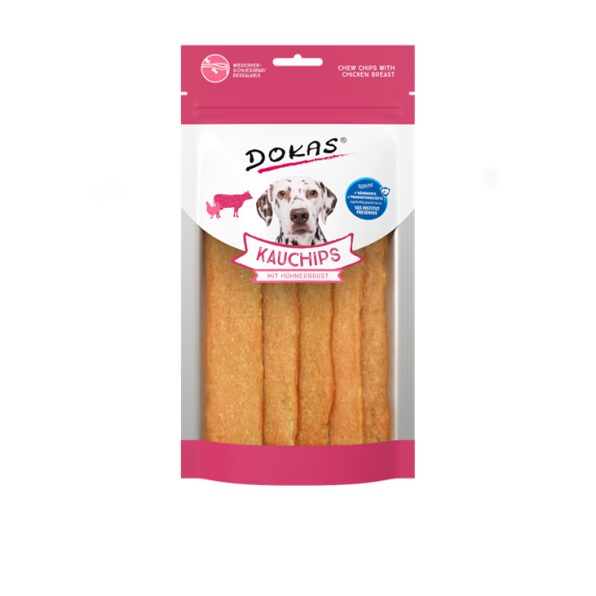 Dokas Dog Snack Kauchips mit Hühnerbrust 175g