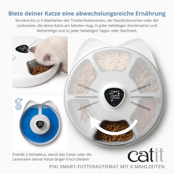 Catit PIXI Smart-Futterautomat mit 6 Mahlzeiten – Bild 2
