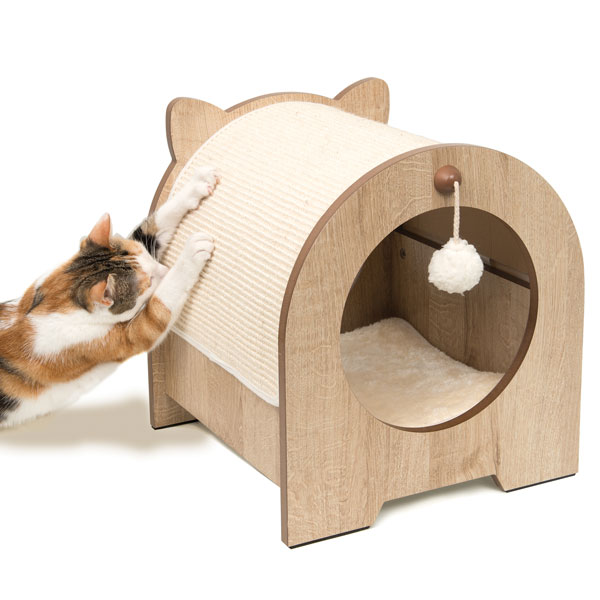Vesper Katzenhaus Minou mit Kratzfläche – Bild 2