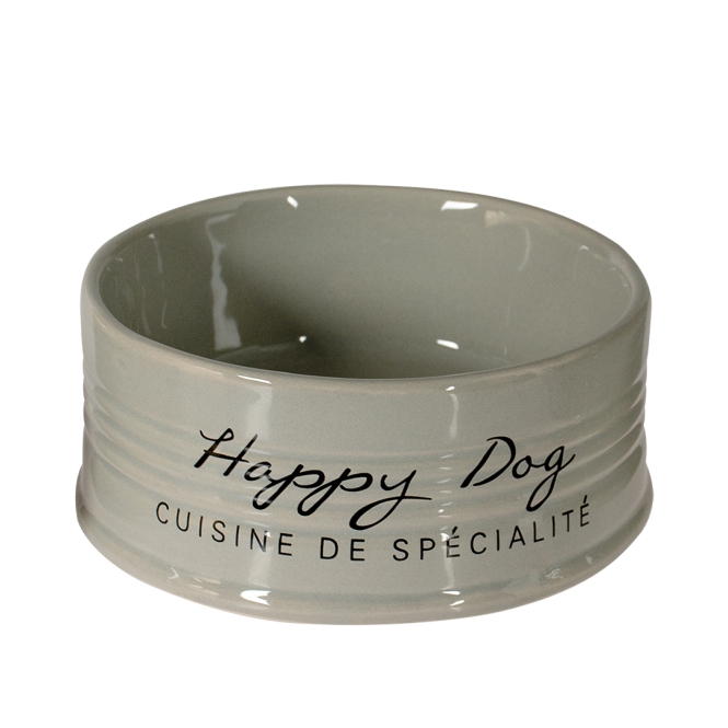 Duvoplus Futternapf Stone Happy Dog - grau