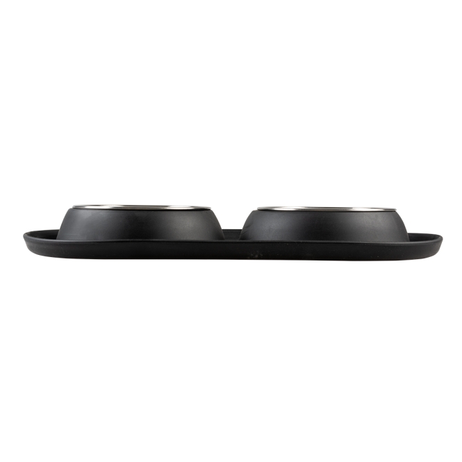Duvoplus Dinner-Set Gummi - schwarz - 2 x – Bild 4