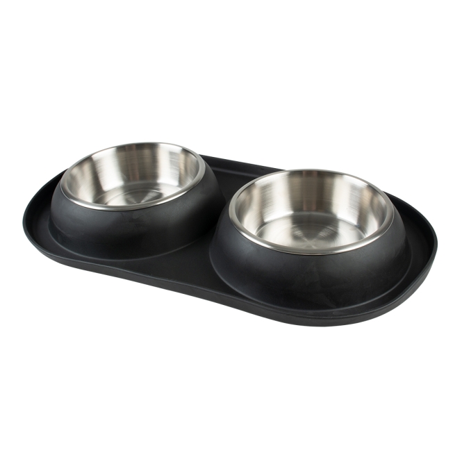 Duvoplus Dinner-Set Gummi - schwarz - 2 x – Bild 2