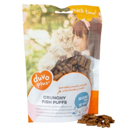 Duvoplus Cat Snack Knusprige Fisch-Puffs 50g