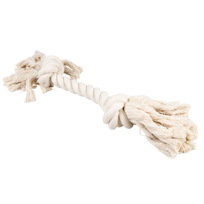 Duvoplus ECO Baumwoll-Tau mit 2 Knoten - weiß – Bild 2