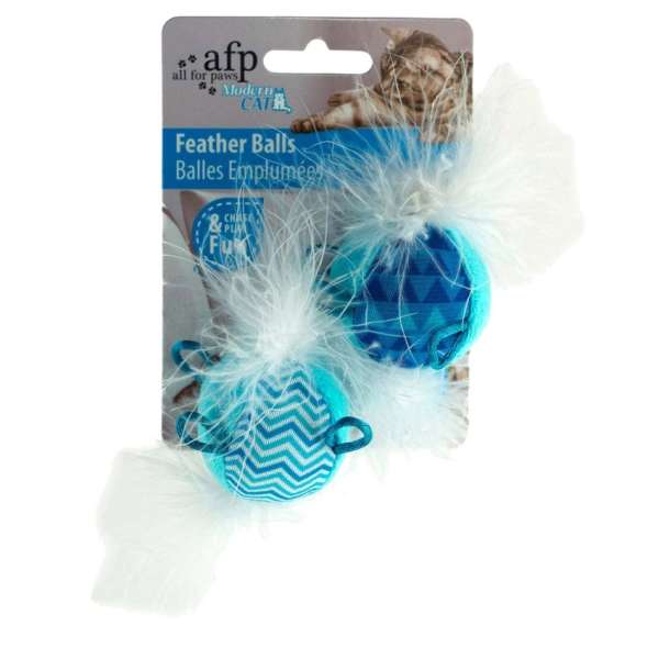 All for Paws Modern Cat Feather Ball – Bild 4