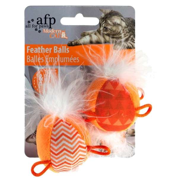 All for Paws Modern Cat Feather Ball – Bild 2