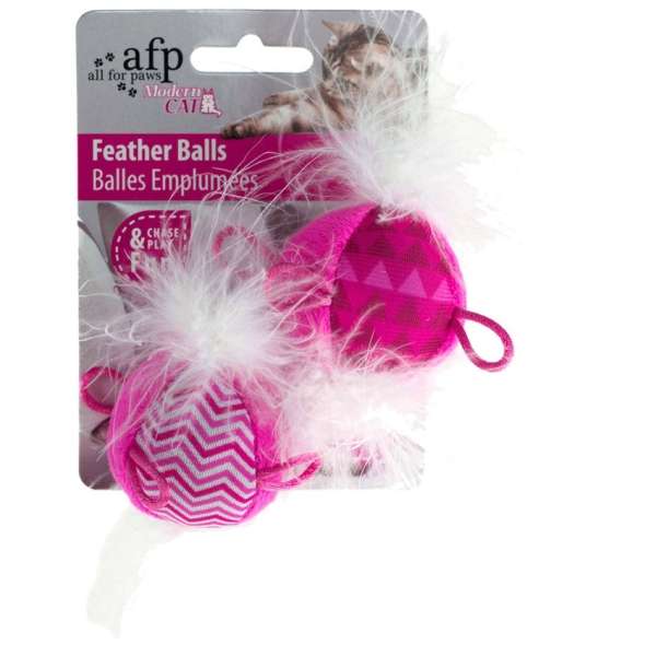 All for Paws Modern Cat Feather Ball – Bild 3