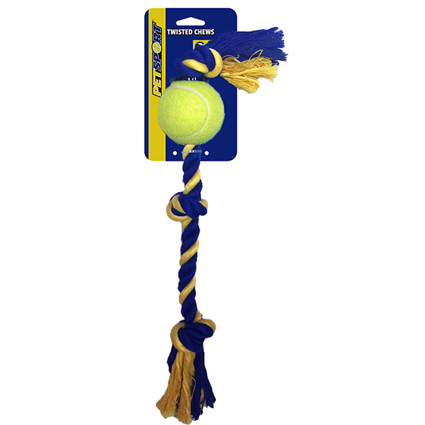 PETSPORT Medium-3-Knotenseil mit Ball