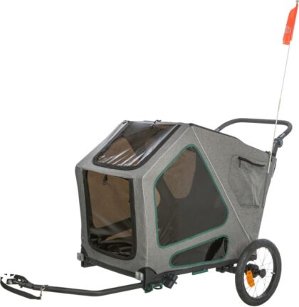 Trixie Fahrrad-Anhänger für große Hunde mit Federung