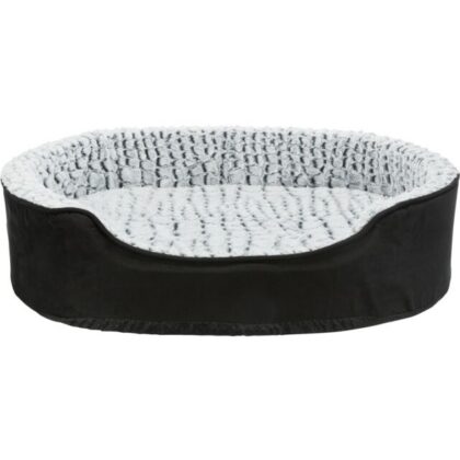 Trixie Vital Bett Lino, oval - schwarz/grau