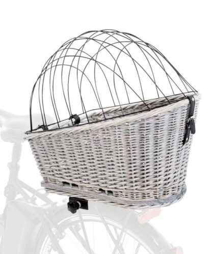 Trixie Fahrradkorb für Gepäckträger aus Weide - grau