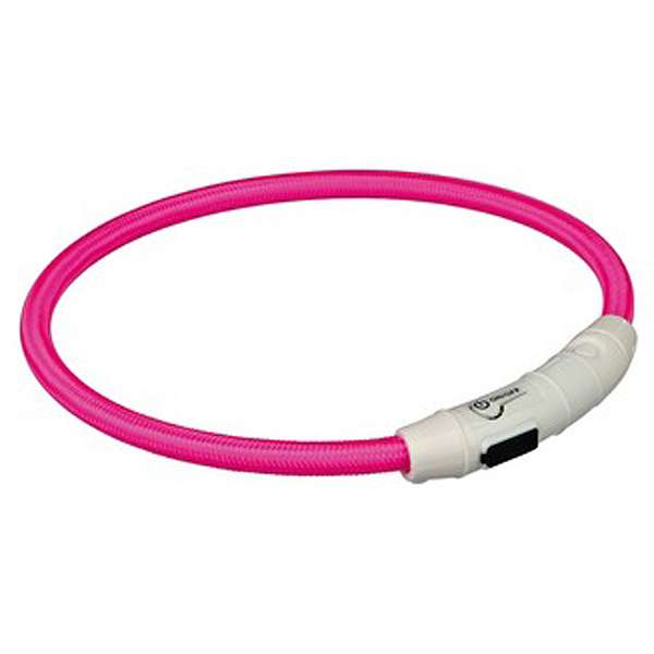 Trixie Flash Leuchtring USB Pink – M-L