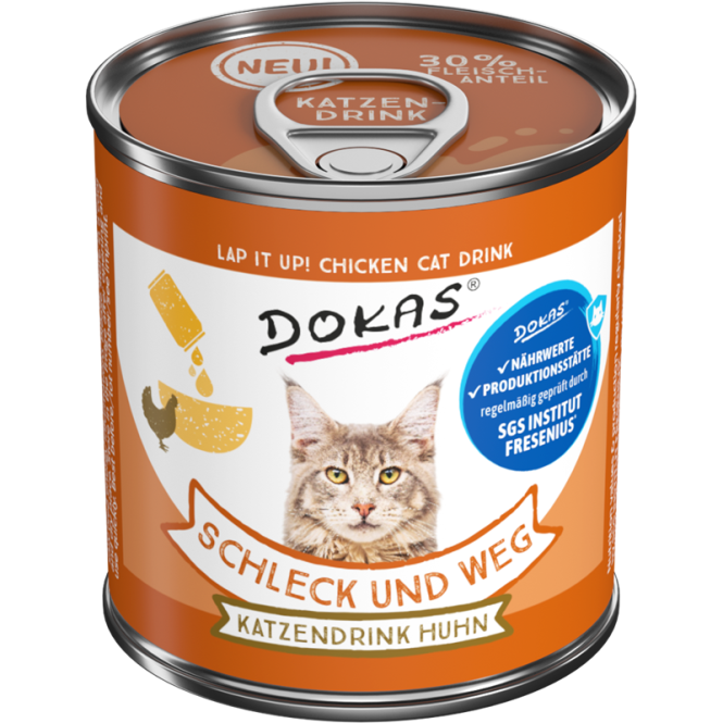 Dokas Cat Snack Schleck+weg Katzendrink Huhn 100...