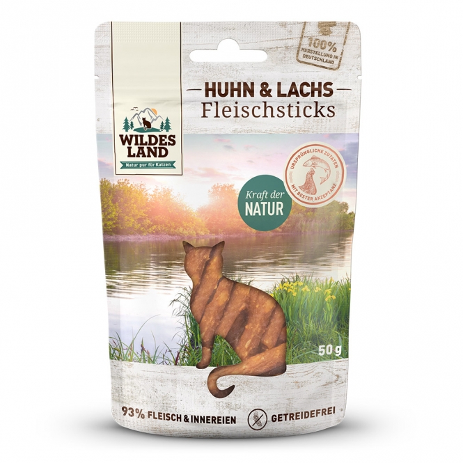 Wildes Land Cat Fleischsticks Huhn & Lachs 5...